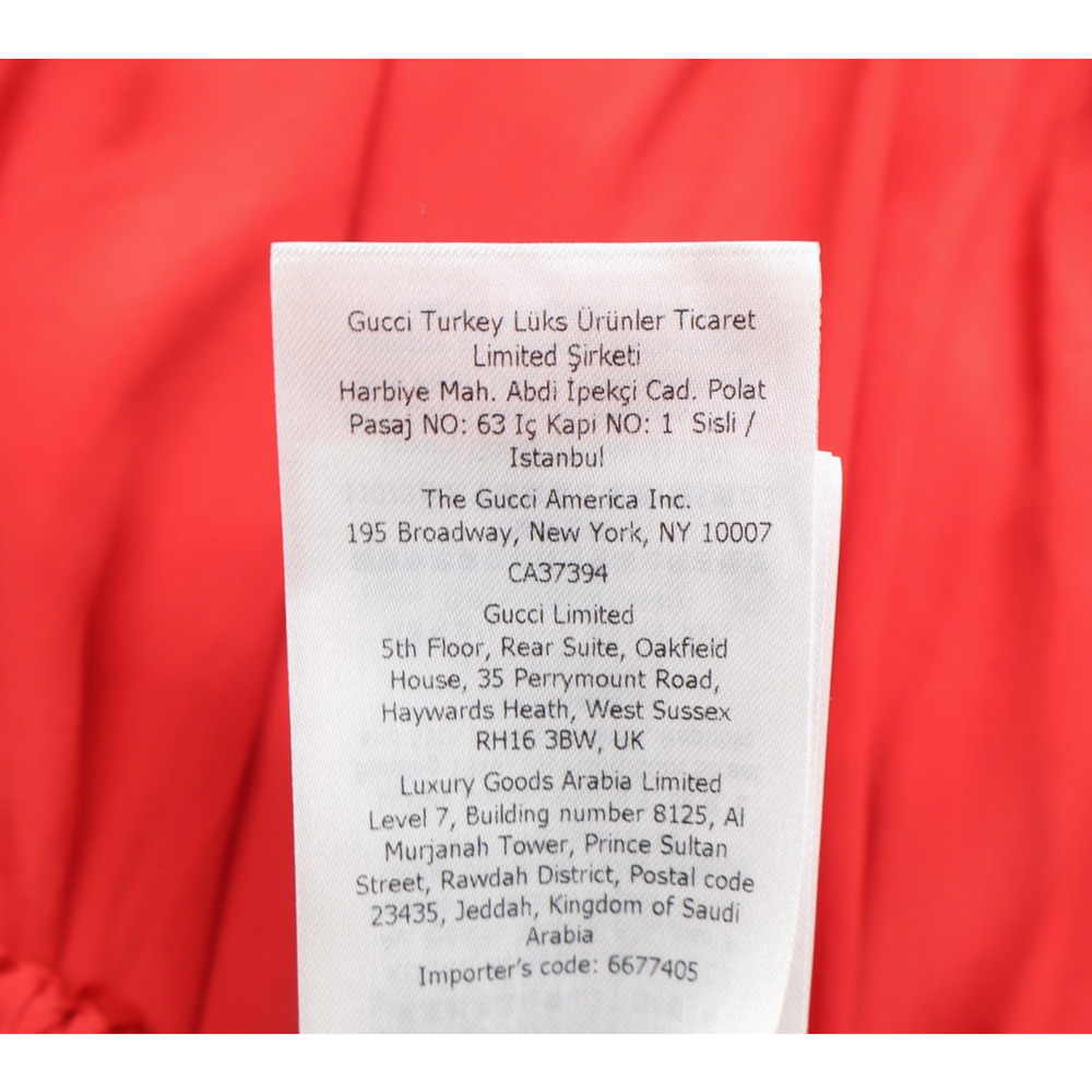 Gucci Women's Ruffled Off The Shoulder Silk Chiffon Mini Dress Red Sz 38 - Picture 11 of 14